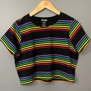 Rainbow Stripe Crop